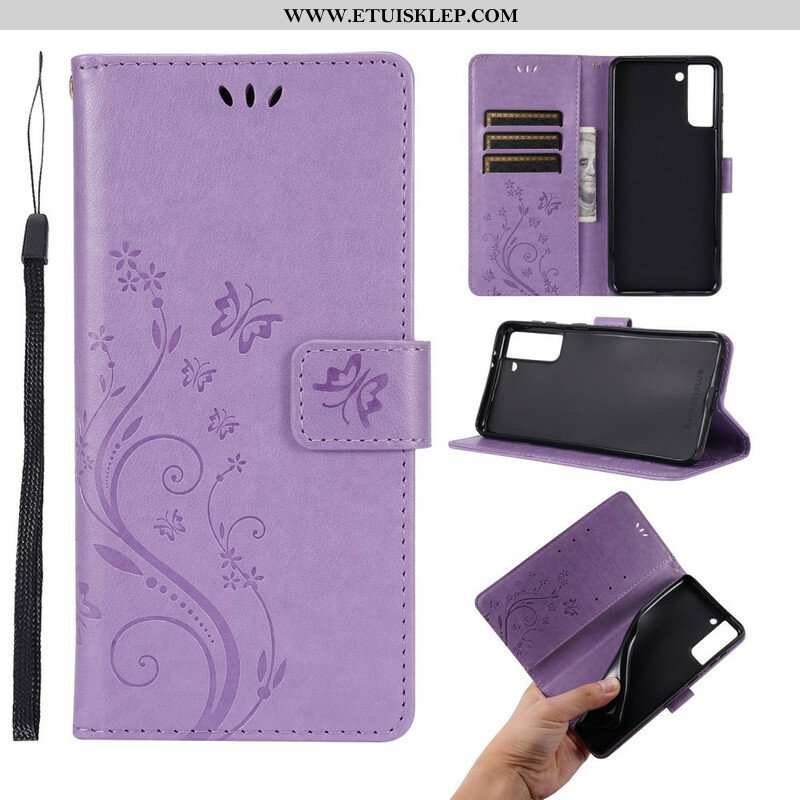 Etui Folio do Samsung Galaxy S21 Plus 5G Motyle Na Wietrze